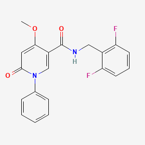 molecular formula C20H16F2N2O3 B2466835 N-(2,6-difluorobenzyl)-4-methoxy-6-oxo-1-phenyl-1,6-dihydropyridine-3-carboxamide CAS No. 2034255-88-2