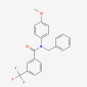 molecular formula C22H18F3NO2 B2466840 N-benzyl-N-(4-methoxyphenyl)-3-(trifluoromethyl)benzamide CAS No. 338400-64-9