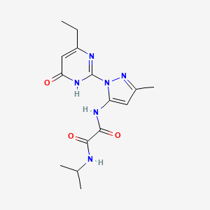 molecular formula C15H20N6O3 B2466843 N1-(1-(4-乙基-6-氧代-1,6-二氢嘧啶-2-基)-3-甲基-1H-吡唑-5-基)-N2-异丙基草酰胺 CAS No. 1014004-57-9