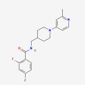 molecular formula C19H21F2N3O B2466855 2,4-二氟-N-((1-(2-甲基吡啶-4-基)哌啶-4-基)甲基)苯甲酰胺 CAS No. 2034285-83-9