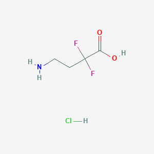 molecular formula C4H8ClF2NO2 B2466867 4-氨基-2,2-二氟丁酸，盐酸盐 CAS No. 1803580-37-1
