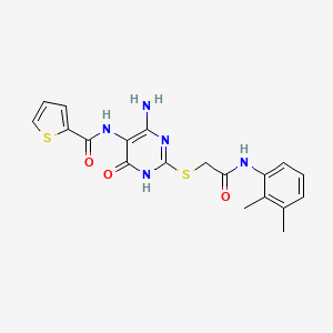 N-(4-amino-2-((2-((2,3-dimethylphenyl)amino)-2-oxoethyl)thio)-6-oxo-1,6-dihydropyrimidin-5-yl)thiophene-2-carboxamide