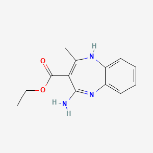 molecular formula C13H15N3O2 B2466870 4-氨基-2-甲基-1H-1,5-苯并二氮杂卓-3-羧酸乙酯 CAS No. 726154-63-8