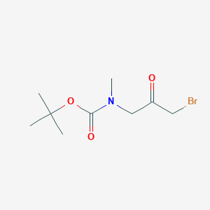 molecular formula C9H16BrNO3 B2466872 叔丁基N-(3-溴-2-氧代丙基)-N-甲基氨基甲酸酯 CAS No. 1566970-96-4
