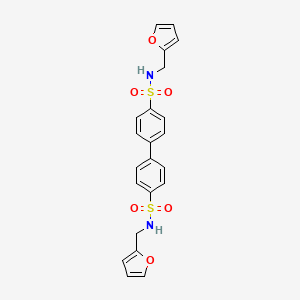 N-(furan-2-ylmethyl)-4-[4-(furan-2-ylmethylsulfamoyl)phenyl]benzenesulfonamide