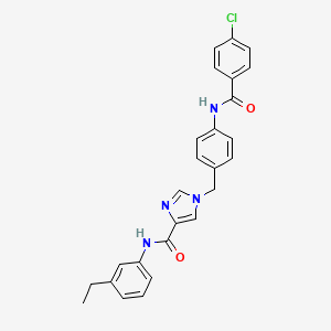 1-(4-(4-chlorobenzamido)benzyl)-N-(3-ethylphenyl)-1H-imidazole-4-carboxamide