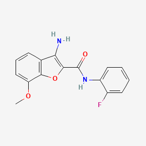 3-amino-N-(2-fluorophenyl)-7-methoxybenzofuran-2-carboxamide