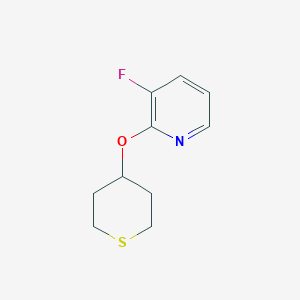 molecular formula C10H12FNOS B2466897 3-Fluoro-2-(thian-4-yloxy)pyridine CAS No. 2197892-41-2
