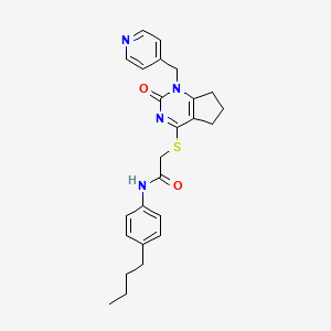 N-(4-butylphenyl)-2-((2-oxo-1-(pyridin-4-ylmethyl)-2,5,6,7-tetrahydro-1H-cyclopenta[d]pyrimidin-4-yl)thio)acetamide