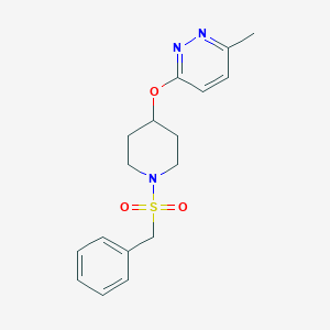 molecular formula C17H21N3O3S B2466903 3-((1-(苄磺酰)哌啶-4-基)氧基)-6-甲基吡哒嗪 CAS No. 1797266-87-5