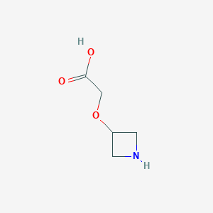 molecular formula C5H9NO3 B2466908 2-(氮杂环丙-3-氧基)乙酸 CAS No. 1315059-34-7