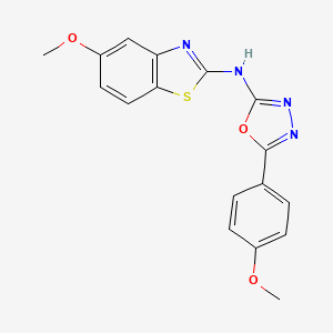 N-(5-methoxy-1,3-benzothiazol-2-yl)-5-(4-methoxyphenyl)-1,3,4-oxadiazol-2-amine
