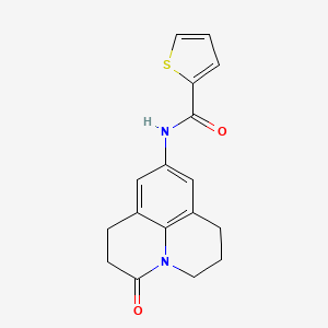 N-(3-oxo-1,2,3,5,6,7-hexahydropyrido[3,2,1-ij]quinolin-9-yl)thiophene-2-carboxamide