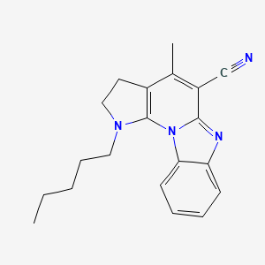 4-methyl-1-pentyl-2,3-dihydro-1H-pyrrolo[3',2':5,6]pyrido[1,2-a]benzimidazole-5-carbonitrile