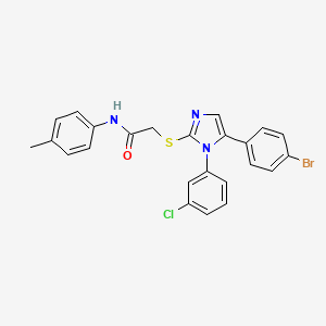 2-((5-(4-bromophenyl)-1-(3-chlorophenyl)-1H-imidazol-2-yl)thio)-N-(p-tolyl)acetamide