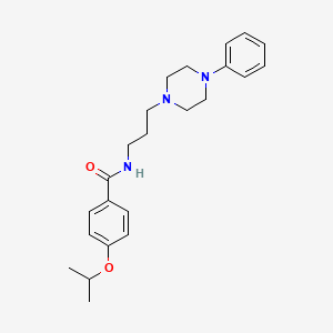 molecular formula C23H31N3O2 B2466942 4-异丙氧基-N-(3-(4-苯基哌嗪-1-基)丙基)苯甲酰胺 CAS No. 1049395-24-5