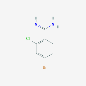 molecular formula C7H6BrClN2 B2466947 4-溴-2-氯苯甲酰胺 CAS No. 1260861-86-6