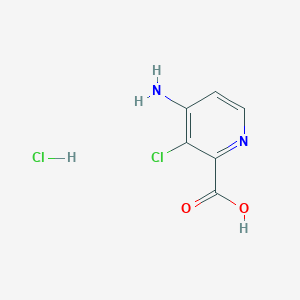 molecular formula C6H6Cl2N2O2 B2466952 4-Amino-3-chloropyridine-2-carboxylic acid;hydrochloride CAS No. 2247103-38-2