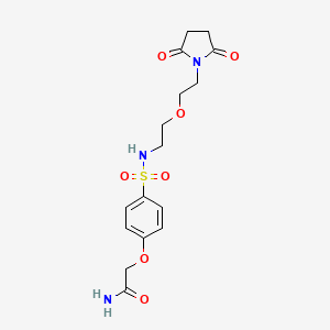 2-(4-(N-(2-(2-(2,5-dioxopyrrolidin-1-yl)ethoxy)ethyl)sulfamoyl)phenoxy)acetamide