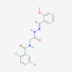 (E)-2,5-dichloro-N-(2-(2-(2-methoxybenzylidene)hydrazinyl)-2-oxoethyl)benzamide