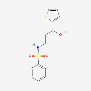 N-(3-hydroxy-3-(thiophen-2-yl)propyl)benzenesulfonamide