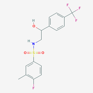 4-fluoro-N-(2-hydroxy-2-(4-(trifluoromethyl)phenyl)ethyl)-3-methylbenzenesulfonamide