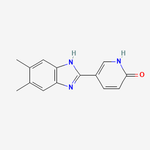 5-(5,6-dimethyl-1H-1,3-benzimidazol-2-yl)-2(1H)-pyridinone