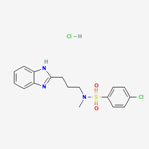 molecular formula C17H19Cl2N3O2S B2466988 (3-Benzimidazol-2-ylpropyl)[(4-chlorophenyl)sulfonyl]methylamine, chloride CAS No. 1094876-59-1