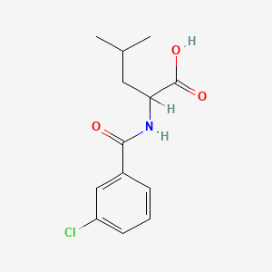 molecular formula C13H16ClNO3 B2466997 2-[(3-Chlorobenzoyl)amino]-4-methylpentanoic acid CAS No. 1215834-07-3