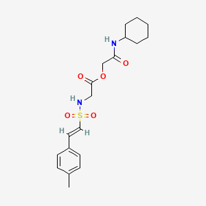 [2-(cyclohexylamino)-2-oxoethyl] 2-[[(E)-2-(4-methylphenyl)ethenyl]sulfonylamino]acetate