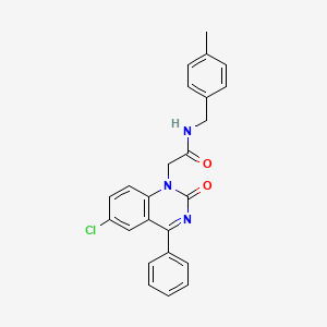 molecular formula C24H20ClN3O2 B2467007 2-(6-chloro-2-oxo-4-phenylquinazolin-1(2H)-yl)-N-(4-methylbenzyl)acetamide CAS No. 932458-00-9