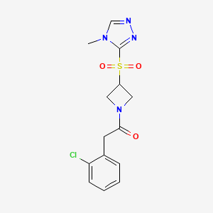 2-(2-chlorophenyl)-1-(3-((4-methyl-4H-1,2,4-triazol-3-yl)sulfonyl)azetidin-1-yl)ethanone