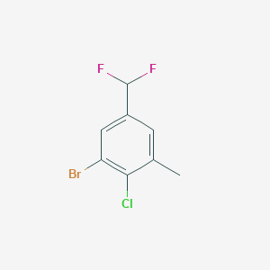 molecular formula C8H6BrClF2 B2467048 1-Bromo-2-chloro-5-(difluoromethyl)-3-methylbenzene CAS No. 2168081-89-6