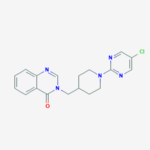 molecular formula C18H18ClN5O B2467050 3-[[1-(5-Chloropyrimidin-2-yl)piperidin-4-yl]methyl]quinazolin-4-one CAS No. 2380098-02-0