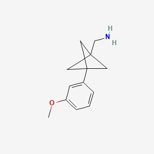 molecular formula C13H17NO B2467054 [3-(3-Methoxyphenyl)-1-bicyclo[1.1.1]pentanyl]methanamine CAS No. 2287299-41-4