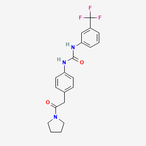 1-(4-(2-Oxo-2-(pyrrolidin-1-yl)ethyl)phenyl)-3-(3-(trifluoromethyl)phenyl)urea
