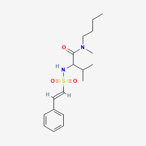 N-Butyl-N,3-dimethyl-2-[[(E)-2-phenylethenyl]sulfonylamino]butanamide