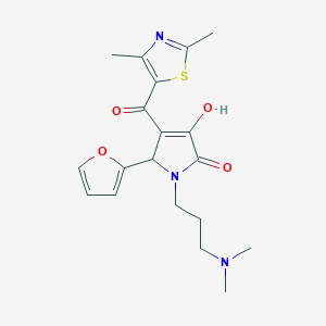 1-(3-(dimethylamino)propyl)-4-(2,4-dimethylthiazole-5-carbonyl)-5-(furan-2-yl)-3-hydroxy-1H-pyrrol-2(5H)-one