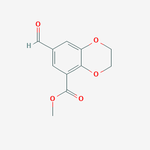 molecular formula C11H10O5 B2467069 Methyl 7-formyl-2,3-dihydro-1,4-benzodioxine-5-carboxylate CAS No. 2248380-91-6