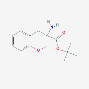 molecular formula C14H19NO3 B2467070 Tert-butyl 3-amino-2,4-dihydrochromene-3-carboxylate CAS No. 2248323-55-7