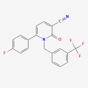 6-(4-Fluorophenyl)-2-oxo-1-[3-(trifluoromethyl)benzyl]-1,2-dihydro-3-pyridinecarbonitrile