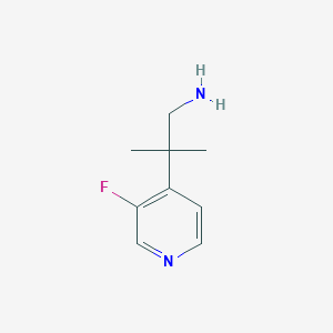 molecular formula C9H13FN2 B2467077 2-(3-Fluoropyridin-4-yl)-2-methylpropan-1-amine CAS No. 1564831-44-2