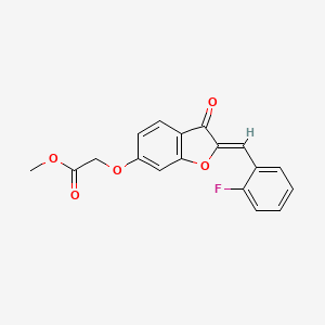 (Z)-methyl 2-((2-(2-fluorobenzylidene)-3-oxo-2,3-dihydrobenzofuran-6-yl)oxy)acetate