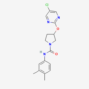molecular formula C17H19ClN4O2 B2467087 3-((5-chloropyrimidin-2-yl)oxy)-N-(3,4-dimethylphenyl)pyrrolidine-1-carboxamide CAS No. 2034251-21-1