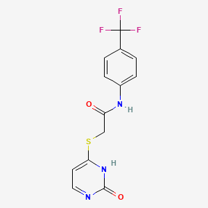 molecular formula C13H10F3N3O2S B2467090 2-[(2-oxo-1H-pyrimidin-6-yl)sulfanyl]-N-[4-(trifluoromethyl)phenyl]acetamide CAS No. 905682-77-1