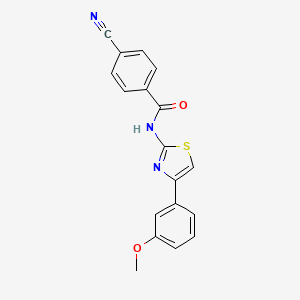 molecular formula C18H13N3O2S B2467095 4-cyano-N-(4-(3-methoxyphenyl)thiazol-2-yl)benzamide CAS No. 536731-42-7