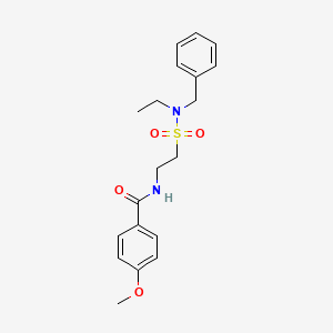 molecular formula C19H24N2O4S B2467104 N-[2-[苄基(乙基)磺酰胺基]乙基]-4-甲氧基苯甲酰胺 CAS No. 899979-53-4