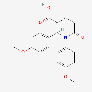 1,2-Bis(4-methoxyphenyl)-6-oxopiperidine-3-carboxylic acid