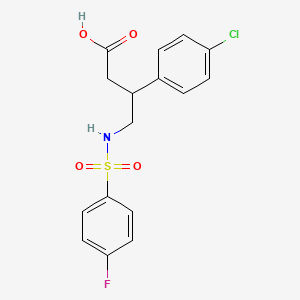 3-(4-Chlorophenyl)-4-[(4-fluorophenyl)sulfonylamino]butanoic acid