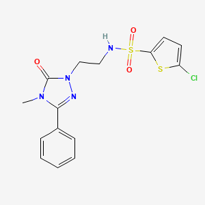 5-chloro-N-(2-(4-methyl-5-oxo-3-phenyl-4,5-dihydro-1H-1,2,4-triazol-1-yl)ethyl)thiophene-2-sulfonamide